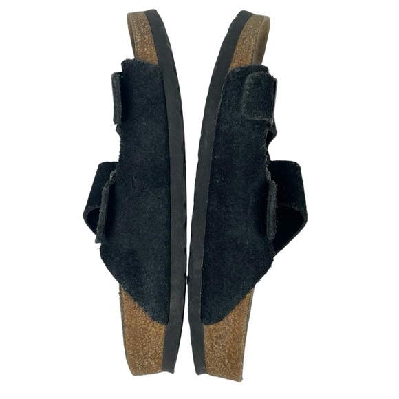 Birkenstock Arizona Suede Leather Sandals Black Size 38 Women’s 7-7.5 - Picture 8 of 15